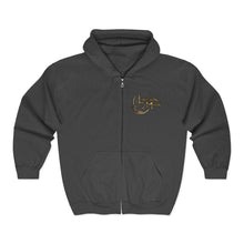 Load image into Gallery viewer, Unisex Laughing Moon Logo Full Zip Hooded Sweatshirt